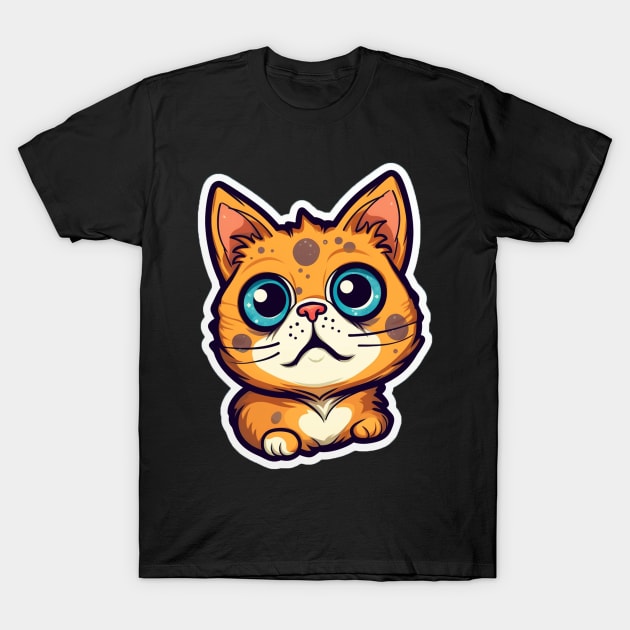 Cute Cat T-Shirt by Sanzida Design